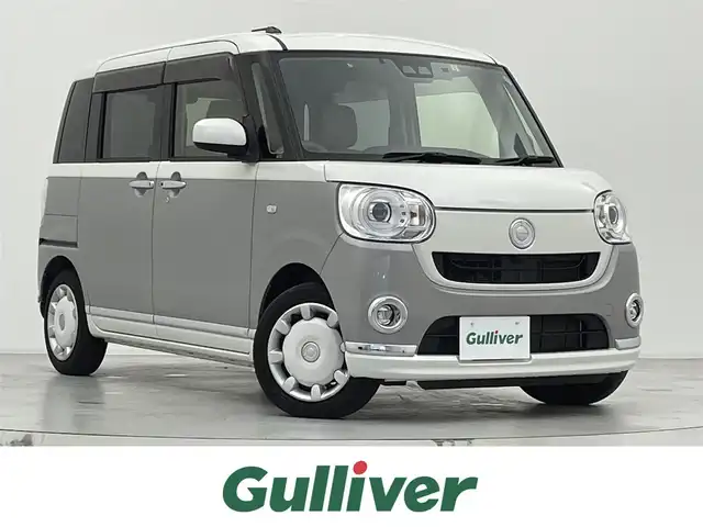ダイハツ ムーヴ キャンバス G メイクアップ SA Ⅲ 宮城県 2018(平30)年 4.2万km パールホワイトⅢ/スムースグレーマイカメタリック 2トーン 純正ナビ　/両側パワースライドドア　/ＬＥＤヘッドランプ　/フォグランプ　/衝突被害軽減ブレーキ　/車線逸脱警報　/オートハイビーム　/プッシュスタート　/ドライブレコーダー　/ＥＴＣ　/フルセグＴＶ　/Ｂｌｕｅｔｏｏｔｈ/禁煙車