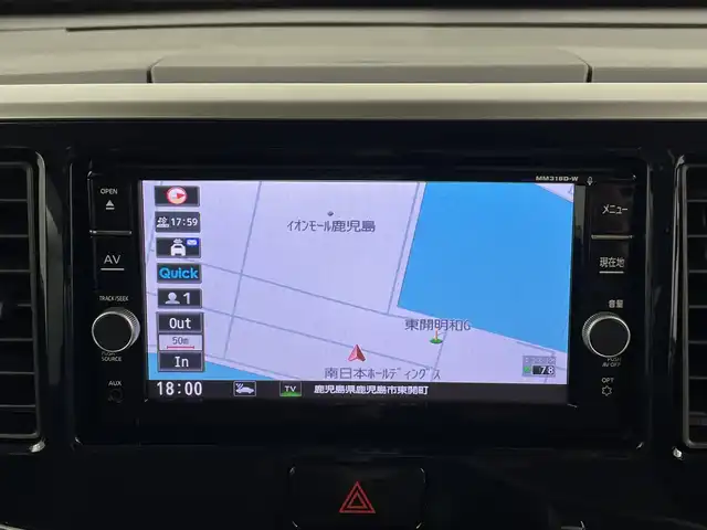 日産 デイズ ルークス HWS X Vセレクション 鹿児島県 2018(平30)年 3.5万km スパークリングレッド/ブラック ワンオーナー/純正7インチナビ/(BT/CD/DVD/SD/AM/FM/フルセグTV)/エマージェンシーブレーキ/全方位カメラ/オートマチックハイビーム/レーンキープアシスト/両側パワースライドドア/前後コーナーセンサー/ハーフレザーシート/アイドリングストップ/前後コーナーセンサー/前後ドライブレコーダー/ベンチシート/純正LEDヘッドライト/純正フロアマット/純正15インチアルミホイール/保証書/取扱説明書