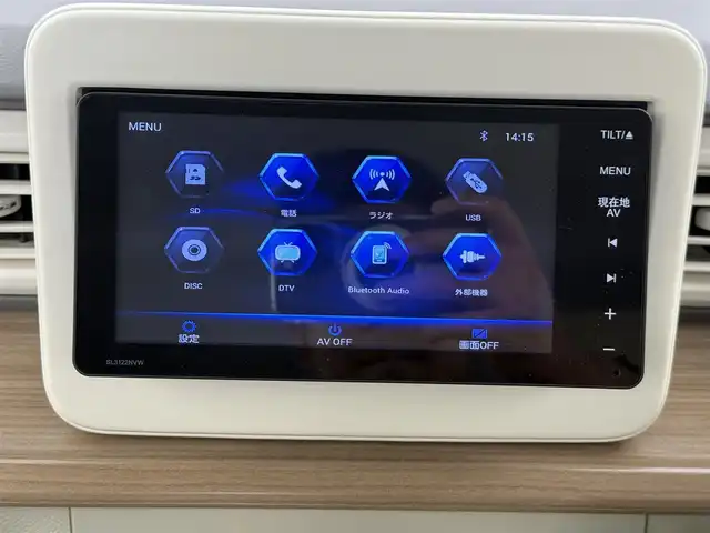 スズキ ラパン X 愛知県 2022(令4)年 1万km フォーンベージュメタリック/ホワイト2トーンルーフ スズキセーフティーサポート/・全方位カメラ/・衝突被害軽減システム/・誤発進抑制機能/・レーンキープアシスト/純正ナビ/（Bluetooth・フルセグテレビ）/前後ドライブレコーダー/ステアリングリモコン/レザー調シートカバー/シートヒーター（D/N）/LEDヘッドライト/コーナーセンサー/純正14インチAW