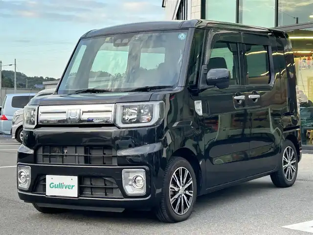 ダイハツ ウェイク G ターボ SA Ⅲ 愛媛県 2017(平29)年 4.8万km ブラックマイカメタリック 純正ナビ（Bluetooth/SD/フルセグテレビ）/両側パワースライドドア/ETC/前方ドライブレコーダー/純正フロアマット/純正14インチアルミホイール/HDMI/USB入力端子/コーナーセンサー/ABS/横滑り防止装置/盗難防止装置/衝突被害軽減ブレーキ/LEDヘッドライト/スペアキー/ベンチシート/Wエアバック/サイドエアバック