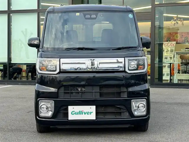 ダイハツ ウェイク G ターボ SA Ⅲ 愛媛県 2017(平29)年 4.8万km ブラックマイカメタリック 純正ナビ（Bluetooth/SD/フルセグテレビ）/両側パワースライドドア/ETC/前方ドライブレコーダー/純正フロアマット/純正14インチアルミホイール/HDMI/USB入力端子/コーナーセンサー/ABS/横滑り防止装置/盗難防止装置/衝突被害軽減ブレーキ/LEDヘッドライト/スペアキー/ベンチシート/Wエアバック/サイドエアバック