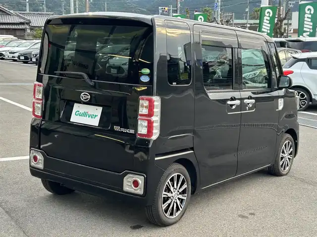 ダイハツ ウェイク G ターボ SA Ⅲ 愛媛県 2017(平29)年 4.8万km ブラックマイカメタリック 純正ナビ（Bluetooth/SD/フルセグテレビ）/両側パワースライドドア/ETC/前方ドライブレコーダー/純正フロアマット/純正14インチアルミホイール/HDMI/USB入力端子/コーナーセンサー/ABS/横滑り防止装置/盗難防止装置/衝突被害軽減ブレーキ/LEDヘッドライト/スペアキー/ベンチシート/Wエアバック/サイドエアバック