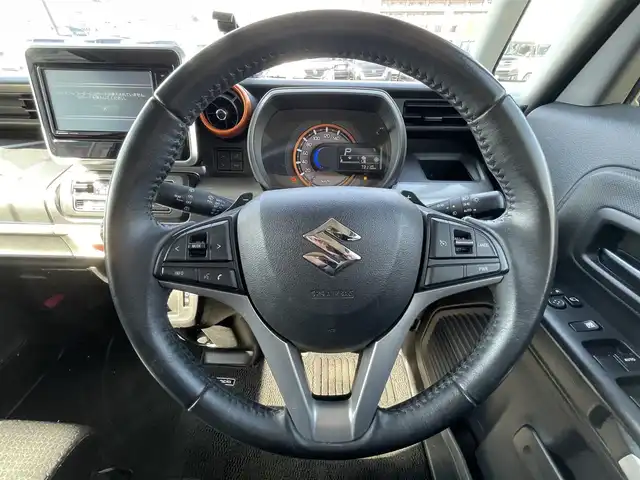スズキ スペーシア ギア HYBRID XZターボ 兵庫県 2019(令1)年 7.4万km オフブルーメタリック/ガンメタリック2トーンルーフ パナソニックナビ/全方位カメラ/両側パワースライドドア/シートヒーター/ルーフレール/ETC/パドルシフト/クルーズコントロール/プッシュスタート/Bluetoothオーディオ/クリアランスソナー/プリクラッシュ/LEDヘッドライト/オートライト
