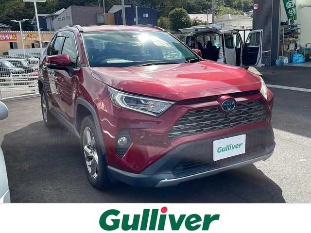 トヨタ ＲＡＶ４ ハイブリットG 愛知県 2021(令3)年 4.8万km センシュアルレッドマイカ ・ワンオーナー/・純正ディスプレイオーディオ/・ナビキット/・テレビキット/・パノラミックビューモニター/・LEDヘッド/・ブラインドスポットモニター/・ワイヤレス充電/・ステアヒーター/・シートヒーター/・パワーリアゲート/・黒レザーシート