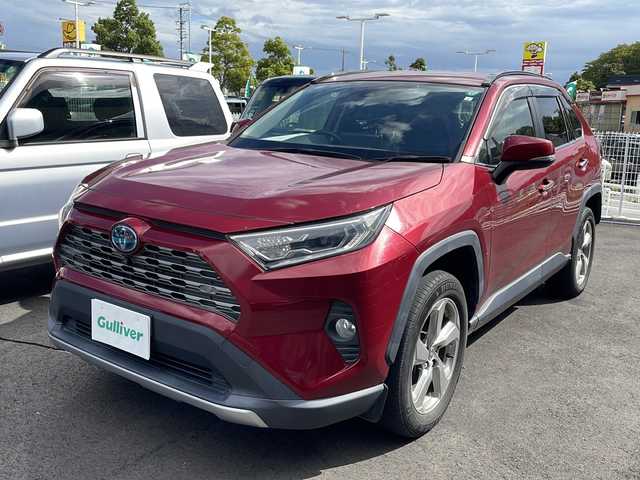 トヨタ ＲＡＶ４ ハイブリットG 愛知県 2021(令3)年 4.8万km センシュアルレッドマイカ ・ワンオーナー/・純正ディスプレイオーディオ/・ナビキット/・テレビキット/・パノラミックビューモニター/・LEDヘッド/・ブラインドスポットモニター/・ワイヤレス充電/・ステアヒーター/・シートヒーター/・パワーリアゲート/・黒レザーシート