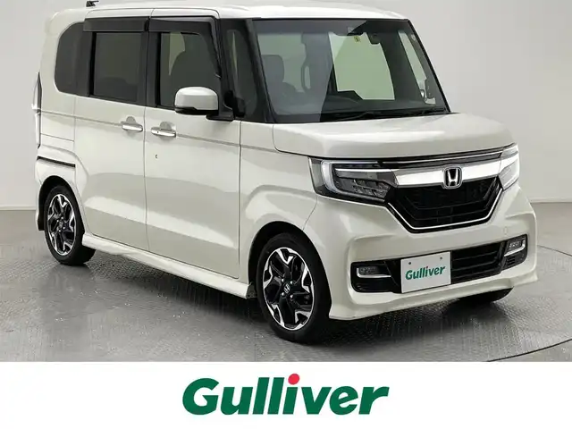 ホンダ Ｎ ＢＯＸ カスタム G EX ターボ ホンダセンシング 兵庫県 2018(平30)年 6万km プレミアムホワイトパールⅡ ８インチ純正ナビ(VXU-185NBi)/Ｂｌｕｅｔｏｏｔｈ フルセグ　ＣＤ　ＤＶＤ　両側電動スライドドア　ビルトインＥＴＣ　ドライブレコーダー　バックカメラ　ホンダセンシング　ＬＥＤヘッドライト　純正アルミホイール