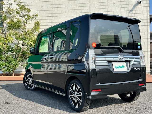 ダイハツ タント カスタム RS トップED SA Ⅲ 茨城県 2016(平28)年 5.2万km ブラックマイカメタリック 社外ナビ/-BT/AM/FM/DVD/TV　/ＥＴＣ　/バックカメラ　/ドライブレコーダー　/衝突軽減システム　/D席シートヒーター　/ハーフレザーシート　/両側パワースライドドア　/純正ＡＷ　/ＩＳＯＦＩＸ　/ＬＥＤヘッドライト　/ＬＥＤフォグライト/Wエアバッグ/アイドリングストップ