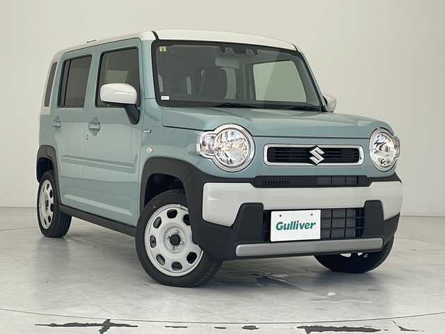 スズキ ハスラー HYBRID G 沖縄県 2023(令5)年 0.1千km オフブルーメタリック/ソフトベージュメタリック オーディオレス車/レーダークルーズコントロール/ステアリングスイッチ/衝突被害軽減システム/アイドリングストップ/前席シートヒーター/プッシュスタート/スマートキー/オートライト/横滑り防止装置/レーンキープアシスト/クリアランスソナー/電動格納ミラー