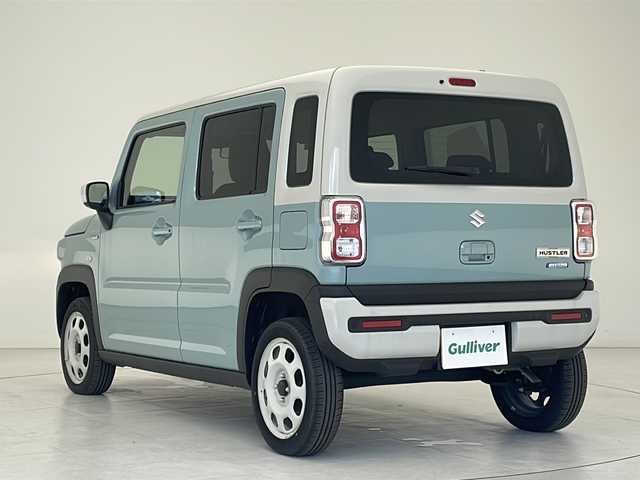 スズキ ハスラー HYBRID G 沖縄県 2023(令5)年 0.1千km オフブルーメタリック/ソフトベージュメタリック オーディオレス車/レーダークルーズコントロール/ステアリングスイッチ/衝突被害軽減システム/アイドリングストップ/前席シートヒーター/プッシュスタート/スマートキー/オートライト/横滑り防止装置/レーンキープアシスト/クリアランスソナー/電動格納ミラー
