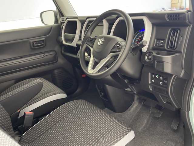スズキ ハスラー HYBRID G 沖縄県 2023(令5)年 0.1千km オフブルーメタリック/ソフトベージュメタリック オーディオレス車/レーダークルーズコントロール/ステアリングスイッチ/衝突被害軽減システム/アイドリングストップ/前席シートヒーター/プッシュスタート/スマートキー/オートライト/横滑り防止装置/レーンキープアシスト/クリアランスソナー/電動格納ミラー