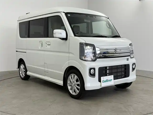 スズキ エブリィ ワゴン PZターボ スペシャル 愛知県 2024(令6)年 0.9万km パールホワイト 衝突軽減ブレーキ/両側パワスラ/純正ナビ/　ーＢＴ／フルセグＴＶ／ＣＤ／ＤＶＤ/バックカメラ/オートステップ/プッシュスタート/スマートキー/シートヒーター/オートライト/電動格納ミラー/純正LEDライト/フロアマット/純正１４インチＡＷ