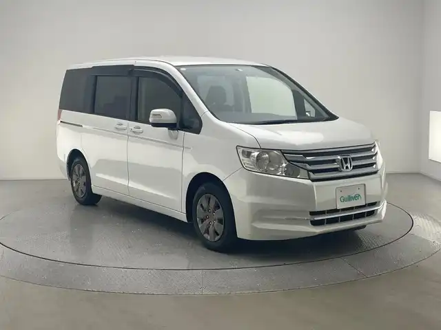 ホンダ ステップワゴン G コンフォートセレクション 兵庫県 2014(平26)年 8.5万km ホワイトオーキッドパール 純正ナビ＆ワンセグTV/（CD＆DVD＆BT＆MSV）/バックカメラ/片側パワースライドドア/クルーズコントロール/ステアリングスイッチ/オートライト/HIDライト/Aストップ/スマートキー/フロアマット/ABS/横滑り防止装置