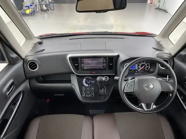 日産 デイズ ルークス HWS X Vセレクション 愛知県 2018(平30)年 3.8万km スパークリングレッドM 禁煙車/純正7インチナビ/（CD/DVD/Bluetooth/フルセグTV/SD)/全方位カメラ/衝突軽減ブレーキ/レーンキープアシスト/オートマチックハイビーム/ETC/ハーフレザーシート/両側パワースライドドア/アイドリングストップ/純正15インチアルミホイール/純正フロアマット/横滑り防止装置/電動格納ミラー/ベンチシート/スマートキー/プッシュスタート