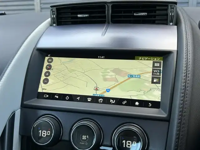 ジャガー Ｆ-ＴＹＰＥ クーペ 茨城県 2018(平30)年 5.8万km 黒 中期型 /インテリアブラックパック /TouchProナビ /BT/USB/Bカメラ /MERIDIAN /白半革 /メモリー付パワーシート /キセノン /クルコン /リアスポイラー /ETC2.0 /パドルシフト /純正18インチAW /禁煙車