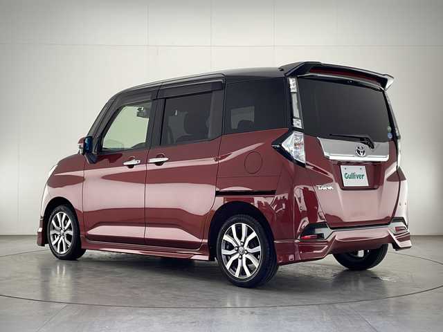 トヨタ タンク カスタムG－T 宮崎県 2020(令2)年 4.8万km ブラックマイカメタリック/ファイアークォーツレッドメタリック 禁煙車/プリクラッシュセーフティ/純正9型ナビTV/（NSZT-Y68T/CD/DVD/Bluetooth/フルセグTV)/純正バックカメラ/純正ビルトインETC/純正モデリスタエアロ/純正ルーフエンドスポイラー/純正15インチアルミ/純正LEDオートライト/純正LEDフォグ/純正フロアマット/社外ドライブレコーダー（前後）/両側電動スライドドア/クルーズコントロール/オートマチックハイビーム/クリアランスソナー/オート電動格納ミラー/ブルーレインミラー/オートエアコン/本革巻ハンドル/スマートキー/プッシュエンジンスタート