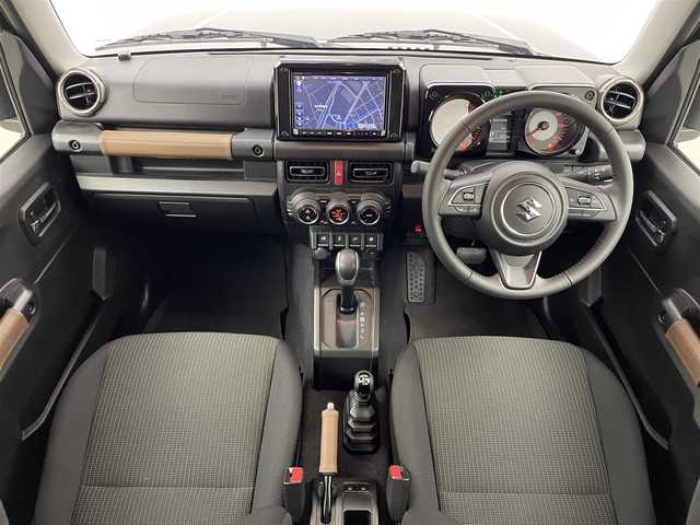 スズキ ジムニー XC 埼玉県 2023(令5)年 1.6万km ブルーイッシュブラックパール3 ４WD/純正８インチナビ/バックカメラ/BT、CD、SD、フルセグTV、SD、USB/ETC/スマートキー/プッシュスタート/前後ドライブレコーダー/クルーズコントロール/シートヒーター/保証書、取説/純正16インチアルミホイール/スズキセーフティーサポート
