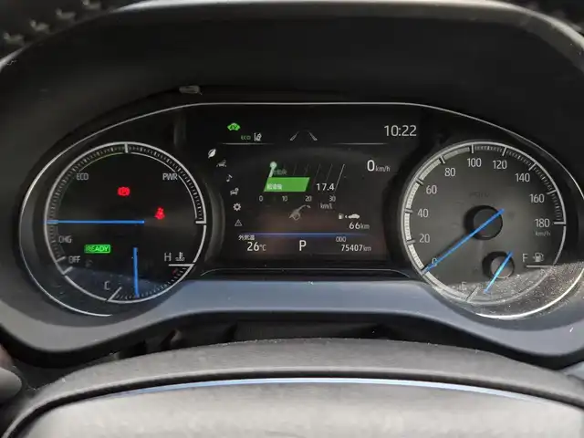 トヨタ ハリアー ハイブリッド G 鹿児島県 2020(令2)年 7.6万km ダークブルーマイカ デジタルインナーミラー　/アダプティブクルーズコントロール　/ビルトインＥＴＣ　/前後ドライブレコーダー　/トヨタセーフティセンス　/Ｄ席パワーシート　/電動リアゲート　/ＭＴモード付きＡＴ　/純正ディスプレイオーディオ/Bluetoothオーディオ/前後コーナーセンサー/プッシュスタート/スマートキー/横滑り防止装置/レーンキープアシスト/エアバッグ(W＋サイド)/LEDヘッドライト
