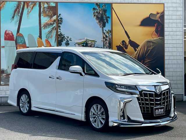 トヨタ アルファード 宮崎県 2019(令1)年 6.6万km ホワイトパールクリスタルシャイン モデリスタフルエアロ　/純正10.5インチナビ　/純正12インチフリップダウンモニター　/AC100Vコンセント　/両側パワースライドドア　/ドラレコ　/プリクラッシュセーフティ　/オートハイビーム　/レーンキープ　/バックカメラ　/パーキングセンサー　/Bluetooth　/DVD　/CD　/フルセグ