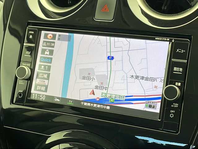 日産 ノート e－パワー X 千葉県 2018(平30)年 5.2万km シャイニングブルー 純正メモリナビ/　フルセグTV/CD/DVD/Bluetooth/USB/アラウンドビューモニター/エマージェンシーブレーキ/デジタルインナーミラー/車線逸脱警報/前後コーナーセンサー/踏み間違い防止/純正リアスポイラー/スマートキー /ETC/前方ドラレコ/ステアリングスイッチ/オートライト/純正フロアマット/レザー調シートカバー/禁煙車