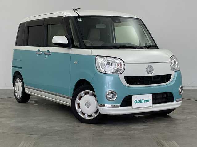 ダイハツ ムーヴ キャンバス G メイクアッフ SA Ⅱ 新潟県 2017(平29)年 9.2万km パールホワイトⅢ/ファインミントメタリック 2トーン 純正ディスプレイオーディオ【DUK-W67D】/　Bluetooth/CD/DVD/USB/スマートアシストII/・衝突回避支援ブレーキ機能/・衝突警報機能(対車両、対歩行者)/・車線逸脱警報機能/・誤発進抑制制御機能/・先行車発進お知らせ機能/両側パワースライドドア/コーナーセンサー/バックモニター/アイドリングストップ/LEDヘッドライト/ステアリングスイッチ