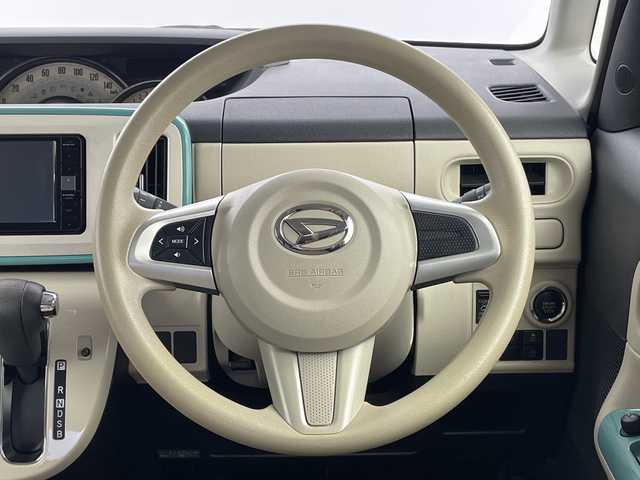 ダイハツ ムーヴ キャンバス G メイクアッフ SA Ⅱ 新潟県 2017(平29)年 9.2万km パールホワイトⅢ/ファインミントメタリック 2トーン 純正ディスプレイオーディオ【DUK-W67D】/　Bluetooth/CD/DVD/USB/スマートアシストII/・衝突回避支援ブレーキ機能/・衝突警報機能(対車両、対歩行者)/・車線逸脱警報機能/・誤発進抑制制御機能/・先行車発進お知らせ機能/両側パワースライドドア/コーナーセンサー/バックモニター/アイドリングストップ/LEDヘッドライト/ステアリングスイッチ