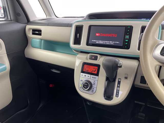 ダイハツ ムーヴ キャンバス G メイクアッフ SA Ⅱ 新潟県 2017(平29)年 9.2万km パールホワイトⅢ/ファインミントメタリック 2トーン 純正ディスプレイオーディオ【DUK-W67D】/　Bluetooth/CD/DVD/USB/スマートアシストII/・衝突回避支援ブレーキ機能/・衝突警報機能(対車両、対歩行者)/・車線逸脱警報機能/・誤発進抑制制御機能/・先行車発進お知らせ機能/両側パワースライドドア/コーナーセンサー/バックモニター/アイドリングストップ/LEDヘッドライト/ステアリングスイッチ