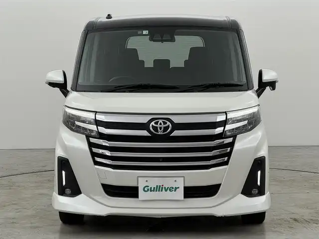 トヨタ ルーミー カスタムG－T 福岡県 2022(令4)年 6.6万km ブラックマイカメタリック/パールホワイト2トーン 社外７インチナビ　/ＥＴＣ　/全方位カメラ　/両側パワースライドドア　/レーダークルーズコントロール　/衝突被害軽減システム　/横滑り防止装置　/コーナーセンサー　/革巻きステアリング　/純正１５インチアルミホイール