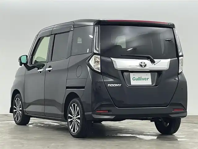トヨタ ルーミー カスタムG－T 福島県 2022(令4)年 0.6万km ブラックマイカメタリック スマートアシスト/・衝突軽減/・車線逸脱警報/・誤発信抑制機能/。先行車発進告知/・ふらつき警報/・レーダークルーズコントロール/・オートハイビーム/純正ＳＤナビゲーション　/全方位カメラ　/両側パワースライドドア　/電子パーキング　/・ブレーキホールド　/ＥＴＣ　/革巻きステアリング　/・チルトステアリング　/・ステアリングスイッチ　/プッシュスタート/・スマートキー/LEDライト/・オートライト/・フォグライト/コーナーセンサー/・ウィンカーミラー/純正フロアマット