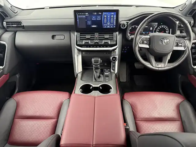 トヨタ ランドクルーザー GRスポーツ 愛知県 2022(令4)年 2.9万km プレシャスホワイトパール ４WD/トヨタセーフティーセンス/レーダークルーズコントロール/JBLプレミアムサウンド/パノラマルーフ/純正ディスプレイナビ/・Bluetooth/・フルセグTV/・Applecarplay/アラウンドビューモニター/パワーバックドア/シートヒーター/エアシート/赤黒革レザーシート/ブラインドスポットモニター/革巻きステアリング/ステアリングリモコン/社外デジタルインナーミラー/前後ドライブレコーダー/HUD/AC100V/純正アルミホイール/純正GRフロアマット/シーケンシャルライト/フォグランプ/ディライト/トノカバー