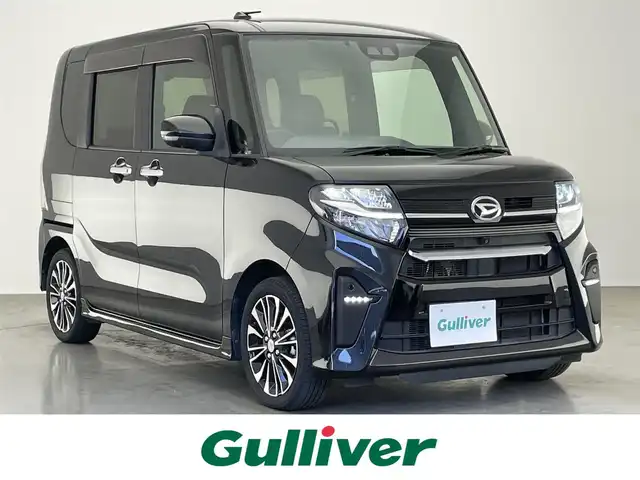 ダイハツ タント カスタム RS 愛知県 2019(令1)年 6.4万km ブラックマイカメタリック 純正９型ナビ　フルセグＴＶ　Ｂｌｕｅｔｏｏｔｈ　全方位カメラ　シートヒーター　両側パワースライドドア　スマアシIII　衝突軽減　車線逸脱警報　コーナーセンサー　ＬＥＤライト　オートハイビーム　ＥＴＣ　TVキャンセラー　ハーフレザーシート　禁煙車