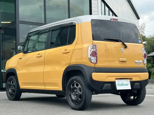 スズキ ハスラー F リミテッド Ⅱ 愛媛県 2018(平30)年 3万km アクティブイエロー/スチールシルバー2トーン 社外7インチナビ【AVN135M】/　CD/ワンセグTV/ビルトインETC/前席シートヒーター/レーダーブレーキサポート/プッシュスタート/オートライト/HIDヘッドライト/ゴムマット/電動格納ミラー