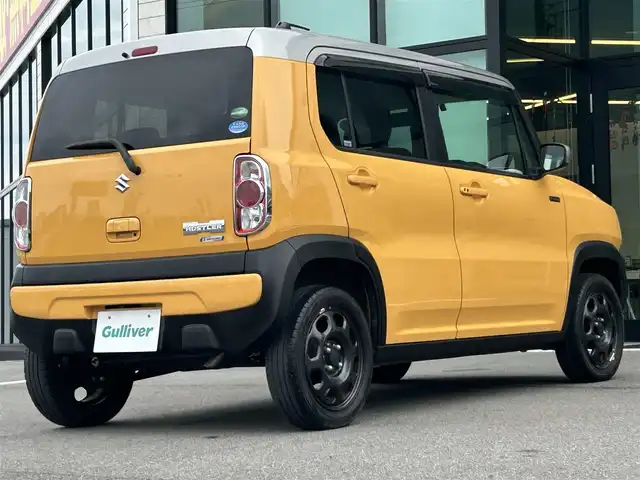 スズキ ハスラー F リミテッド Ⅱ 愛媛県 2018(平30)年 3万km アクティブイエロー/スチールシルバー2トーン 社外7インチナビ【AVN135M】/　CD/ワンセグTV/ビルトインETC/前席シートヒーター/レーダーブレーキサポート/プッシュスタート/オートライト/HIDヘッドライト/ゴムマット/電動格納ミラー
