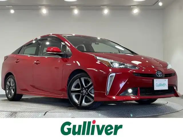 トヨタ プリウス A ツーリングセレクション 愛知県 2019(令1)年 4.6万km エモーショナルレッドⅡ アドバンスパーク　/純正９インチTコネクトナビ　/(FM/AM/CD・DVD再生/フルセグTV/SD/Bluetooth)/トヨタセーフティセンス　/　　-プリクラッシュセーフティ/　　-レーンディパーチャーアラート（LDA)/　　-オートマチックハイビーム/　　-レーダークルーズコントロール　/純正フロントエアロ　/黒レザーシート　/ビルトインＥＴＣ　/シートヒーター/LEDヘッドライト/LEDフォグランプ/ヘッドアップディスプレイ/ブライドスポットモニター（BSM)/バックカメラ　/ドライブレコーダー　/クリアランスソナー
