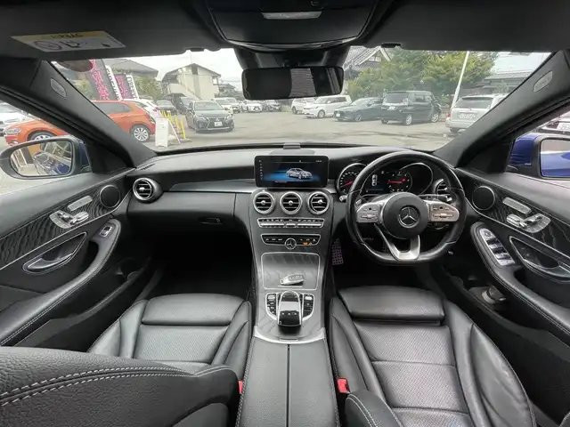 メルセデス・ベンツ Ｃ２２０ｄ アバンギャルド　AMGライン 栃木県 2019(令1)年 4.2万km ブリリアントブルーM レーダーセーフティパッケージ/キーレスゴー/ナビ/フルセグTV/バックカメラ/ETC/アンビエントライト /パークトロニック /LEDヘッドライト/オートライト/ACC/レーンキープアシスト/ブラインドスポット /エアサス/ドアバイザー