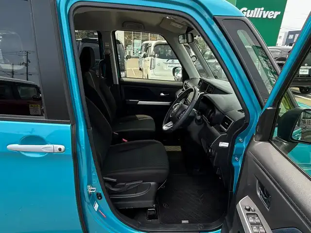 トヨタ ルーミー カスタムG 宮城県 2021(令3)年 4.9万km ターコイズブルーマイカメタリック パラノミックビュー対応ナビレディパッケージ/・パノラミックビューモニター/・ステアリングスイッチ/＝＝＝/スマートアシスト/・衝突回避支援ブレーキ機能/・車線逸脱警報機能/・ブレーキ制御付誤発進抑制機能/・アダプティブドライビングビーム/・アダプティブクルーズコントロール/・衝突警報機能/・ふらつき警報/・サイドビューランプ/・コーナーセンサー/・路側逸脱警報/・標識認識機能/コーナーセンサー/純正ナビ/・CD/DVD/・Bluetooth/・フルセグTV/ビルトインETC/ドライブレコーダー/ウェルカムパワースライドドア（運転席側/助手席側）/革巻きステアリング/LEDヘッドランプ/フォグランプ/オートライト/電動パーキングブレーキ/ブレーキホールド/スマートキー＆プッシュスタート/電動格納ミラー/純正14インチAW/純正フロアマット/Wエアバッグ