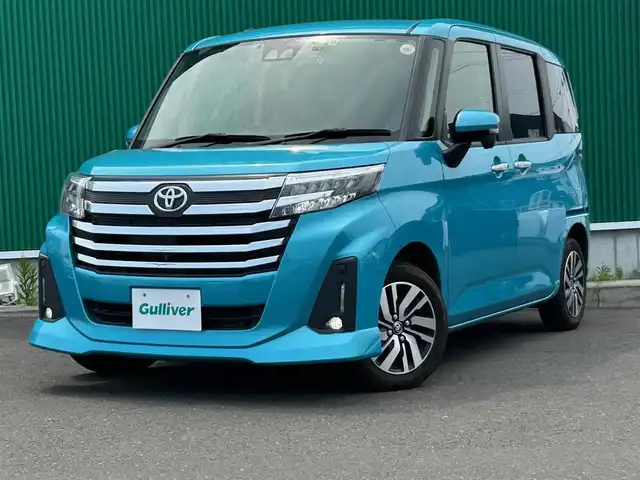 トヨタ ルーミー カスタムG 宮城県 2021(令3)年 4.9万km ターコイズブルーマイカメタリック パラノミックビュー対応ナビレディパッケージ/・パノラミックビューモニター/・ステアリングスイッチ/＝＝＝/スマートアシスト/・衝突回避支援ブレーキ機能/・車線逸脱警報機能/・ブレーキ制御付誤発進抑制機能/・アダプティブドライビングビーム/・アダプティブクルーズコントロール/・衝突警報機能/・ふらつき警報/・サイドビューランプ/・コーナーセンサー/・路側逸脱警報/・標識認識機能/コーナーセンサー/純正ナビ/・CD/DVD/・Bluetooth/・フルセグTV/ビルトインETC/ドライブレコーダー/ウェルカムパワースライドドア（運転席側/助手席側）/革巻きステアリング/LEDヘッドランプ/フォグランプ/オートライト/電動パーキングブレーキ/ブレーキホールド/スマートキー＆プッシュスタート/電動格納ミラー/純正14インチAW/純正フロアマット/Wエアバッグ