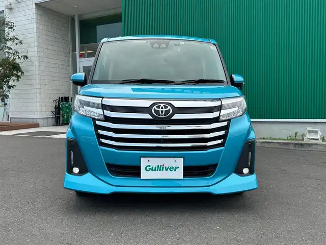トヨタ ルーミー カスタムG 宮城県 2021(令3)年 4.9万km ターコイズブルーマイカメタリック パラノミックビュー対応ナビレディパッケージ/・パノラミックビューモニター/・ステアリングスイッチ/＝＝＝/スマートアシスト/・衝突回避支援ブレーキ機能/・車線逸脱警報機能/・ブレーキ制御付誤発進抑制機能/・アダプティブドライビングビーム/・アダプティブクルーズコントロール/・衝突警報機能/・ふらつき警報/・サイドビューランプ/・コーナーセンサー/・路側逸脱警報/・標識認識機能/コーナーセンサー/純正ナビ/・CD/DVD/・Bluetooth/・フルセグTV/ビルトインETC/ドライブレコーダー/ウェルカムパワースライドドア（運転席側/助手席側）/革巻きステアリング/LEDヘッドランプ/フォグランプ/オートライト/電動パーキングブレーキ/ブレーキホールド/スマートキー＆プッシュスタート/電動格納ミラー/純正14インチAW/純正フロアマット/Wエアバッグ