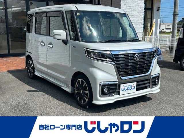 スズキ スペーシア カスタム HYBRID XS ターボ 高知県 2018(平30)年 11.4万km ピュアホワイトP (株)IDOMが運営する【じしゃロン高知店】の自社ローン専用車両になります。こちらは現金またはオートローンご利用時の価格です。自社ローンご希望の方は別途その旨お申付け下さい