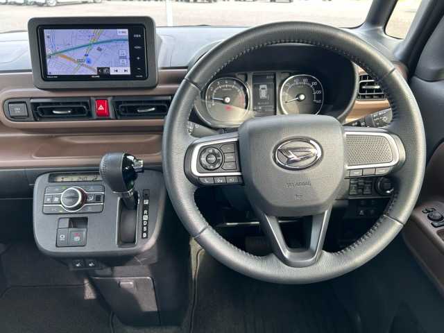 ダイハツ ムーヴ キャンバス セオリー G 千葉県 2023(令5)年 1万km サンドベージュメタリック 社外SDナビ/フルセグテレビ/Bluetooth接続/CD/SD再生/パノラマモニター/横滑り防止装置/衝突被害軽減システム/前後コーナーセンサー/両側パワースライドドア/運転席・助手席シートヒーター/オートライト/オートマチックハイビーム/LEDヘッドライト/純正フロアマット/スマートキー