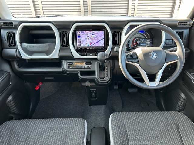 スズキ ハスラー HYBRID G 千葉県 2020(令2)年 1.9万km クールカーキPM 純正8インチナビ/フルセグテレビ/Bluetooth/CD/DVD/ETC/横滑り防止装置/衝突被害軽減システム/車線逸脱警報/コーナーセンサー/前席シートヒーター/フルフラットシート/オートライト/ヘッドライトレベライザー/オートエアコン/プッシュスタート/スペアキー×１/保証書・取扱説明書
