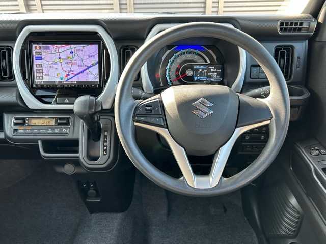 スズキ ハスラー HYBRID G 千葉県 2020(令2)年 1.9万km クールカーキPM 純正8インチナビ/フルセグテレビ/Bluetooth/CD/DVD/ETC/横滑り防止装置/衝突被害軽減システム/車線逸脱警報/コーナーセンサー/前席シートヒーター/フルフラットシート/オートライト/ヘッドライトレベライザー/オートエアコン/プッシュスタート/スペアキー×１/保証書・取扱説明書