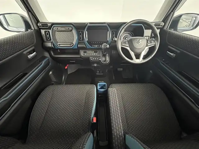 スズキ ハスラー HYBRID X ターボ 道央・札幌 2024(令6)年 0.8万km デニムブルー ガンメタリック 2トーン ・４WD/・純正メモリナビ/・CD/DVD/BT/AppleCarPlay/AndroidAuto/・フルセグテレビ/・USBポート/・アラウンドビューモニター/・衝突軽減ブレーキ/・横滑り防止装置/・レーダークルーズコントロール/・レーンキープアシスト/・アイドリングストップ/・前後コーナーセンサー/・オートマチックハイビーム/・LEDヘッドライト/・LEDフォグランプ/・前席シートヒーター/・パドルシフト/・ミラーヒーター/・グリップコントロール/・スノーモード/・シートバックテーブル/・ドアバイザー/・プッシュスタート/・スマートキー