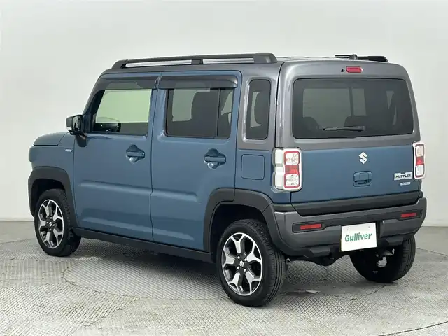 スズキ ハスラー HYBRID X ターボ 道央・札幌 2024(令6)年 0.8万km デニムブルー ガンメタリック 2トーン ・４WD/・純正メモリナビ/・CD/DVD/BT/AppleCarPlay/AndroidAuto/・フルセグテレビ/・USBポート/・アラウンドビューモニター/・衝突軽減ブレーキ/・横滑り防止装置/・レーダークルーズコントロール/・レーンキープアシスト/・アイドリングストップ/・前後コーナーセンサー/・オートマチックハイビーム/・LEDヘッドライト/・LEDフォグランプ/・前席シートヒーター/・パドルシフト/・ミラーヒーター/・グリップコントロール/・スノーモード/・シートバックテーブル/・ドアバイザー/・プッシュスタート/・スマートキー