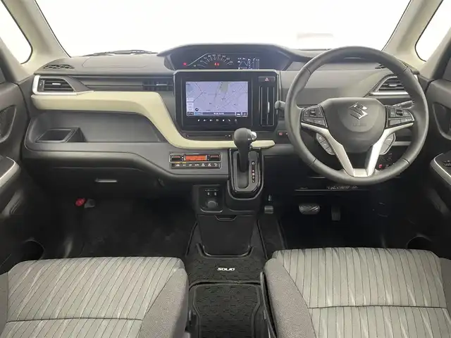 スズキ ソリオ HV MZ 埼玉県 2023(令5)年 0.9万km タフカーキパールメタリック 純正９インチナビ　全周囲カメラ　　両側パワースライドドア　ＨＵＤ　レーダークルーズコントロール　ＬＥＤヘッドライト　プッシュスタート　スマートキー　地デジフルセグ　前後ドライブレコーダー
