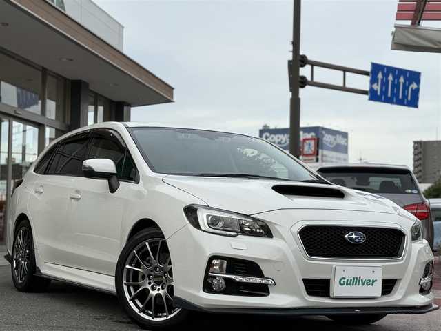 スバル レヴォーグ 1．6GT－S アイサイト 香川県 2014(平26)年 4.8万km クリスタルホワイトP ダイアトーンSDナビ／フルセグ/CD/DVD/Bluetooth/バックカメラ/ＳＴＩスポイラー（F/S/R)/ＢＢＳ１８インチアルミ/アイサイトver3/レーダークルーズコントロール/レーンキープ/ＬＥＤヘッドライト/電動パーキング/前席パワーシート/ビルシュタインサスペンション/社外スピーカー/プッシュスタート/LEDライナー/ウィンカーミラー/フォグライト/フロアマット/ETC/23年製サマータイヤ