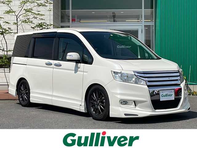 ホンダ ステップワゴン スパーダ S 青森県 2010(平22)年 10.1万km プレミアムホワイトパール 4WD/純正HDDナビ・ワンセグTV/CD・DVD再生/純正フリップダウンモニター/バックカメラ/片側パワースライドドア/パドルシフト/ビルトインETC/社外エンジンスターター/ワイパーデアイサー/HIDライト/フォグランプ/無限エアロ/社外車高調/キーレスキー/スペアキー
