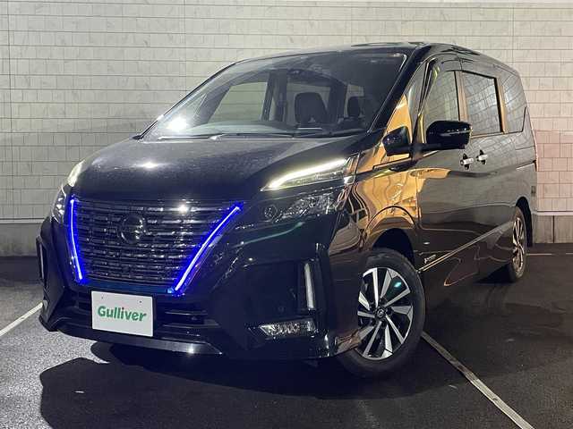 日産 セレナ e－パワー ハイウェイスター V 静岡県 2021(令3)年 5.9万km ダイヤモンドブラック 純正9インチナビ/・Bluetooth/・フルセグテレビ/・バックカメラ/・アラウンドビューモニター/ETC/プロパイロット/エマージェンシーブレーキ/インテリジェントルームミラー/ブラインドスポットモニター/両側パワースライドドア/LEDヘッドライト