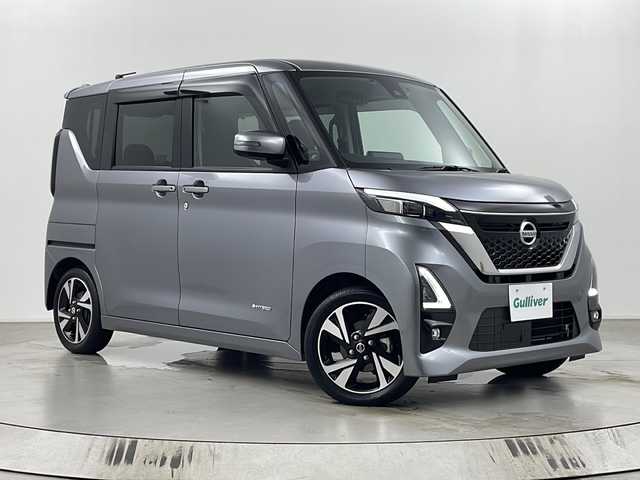 日産 ルークス HWS Gターボ プロパイロットED 埼玉県 2023(令5)年 0.6万km チタニウムグレーメタリック 純正ナビ/（ＨＤＭＩ／フルＴＶ／ＢＴ／ＡＭ／ＦＭ）/プロパイロット/インテリジェントエマージェンシーブレーキ/踏み間違い衝突防止アシスト/インテリジェントアラウンドビューモニター/両側パワースライドドア/ハンズフリーオートスライドドア/純正ドライブレコーダー/LEDライト/純正フロアマット/純正アルミホイール