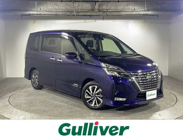 日産 セレナ ハイウェイスター V 沖縄県 2020(令2)年 4.1万km アズライトブルー 県外仕入れ　/禁煙車　/8人乗り/純正１０インチナビ　/【フルセグＴＶ/ＣＤ/ＤＶＤ/BT】/１１インチフリップダウンモニター　/前後ドライブレコーダー/プロパイロット　/アラウンドビューモニター/両側パワースライドドア　/ETC/衝突被害軽減システム/レーンキープアシスト/コーナーセンサー/16インチ純正アルミ/LEDヘッドライト/スペアキー