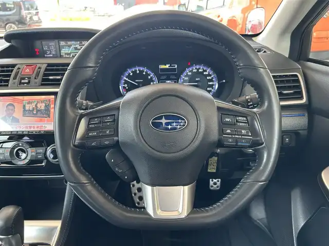 スバル レヴォーグ 1．6GT－S アイサイト 道東・釧路十勝 2014(平26)年 6.3万km ギャラクシーブルーシリカ 純正SDナビ/フルセグTV/Bluetooth/バックカメラ/ビルトインETC/アダプティブクルーズコントロール追従機能あり/パドルシフト/電動パーキングブレーキ/スマートキー/プッシュスタート/横滑り防止装置/衝突軽減防止装置/寒冷地仕様/純正フロアマット/革巻きステアリング/アイドリングストップ/レーンキープアシスト/ウィンカーミラー